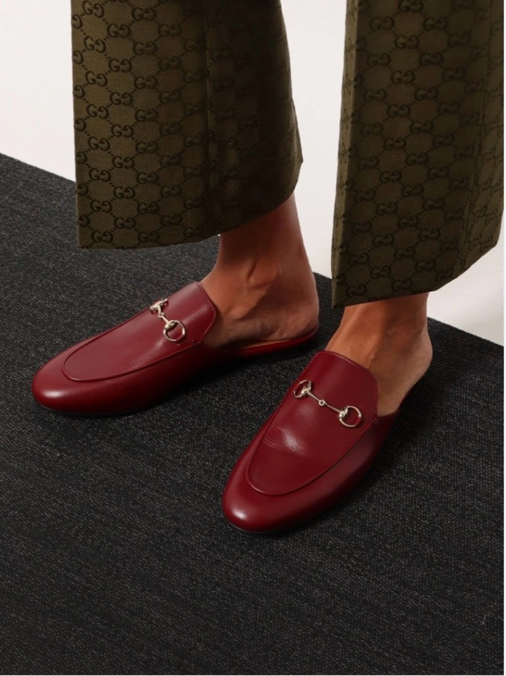 Gucci Red Leather Women’s Mules